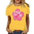 thumbnail image 1 of LUOGENLI T-shirts pour Femmes Mode Décontractée Chemises Imprimées Col Rond Manches Courtes Tee Tops Tunique Blouse T-shirts Graphiques Fête de la Saint-Patrick Jaune TTG, 1 of 4