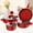 Red, variant on YOPTOP Induction Cookware Set 13 Pieces Washable Brush Resistant Non-Stick Pans With Gumwood Handles Kitchen Cookware Set With Frying Pan Stewing Pot And Stockpot Pan Outdoor Set,Black