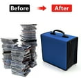 thumbnail image 6 of 432 Capacity CD Case, Heavy Duty Nylon Blue DVD Disc Case Bag Holder Organizer Binder, 6 of 8