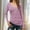 Pink, variant on XPMWRP Womens Shirts V Neck Long Sleeves Floral Printed Slim Fit Comfy Basic Fashion Regular T-Shirt Blouse Pullover Tops Pink S