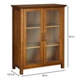 thumbnail image 3 of Teamson Home Avery Freestanding Two-Door Floor Accent Cabinet with Antique Brass Handles, Oiled Oak, 3 of 8