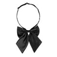 thumbnail image 1 of Pajarita con cuello halter y lazo pre-atada de color sólido ajustable para mujer, accesorio de vestuario Negro Talla única, 1 of 5