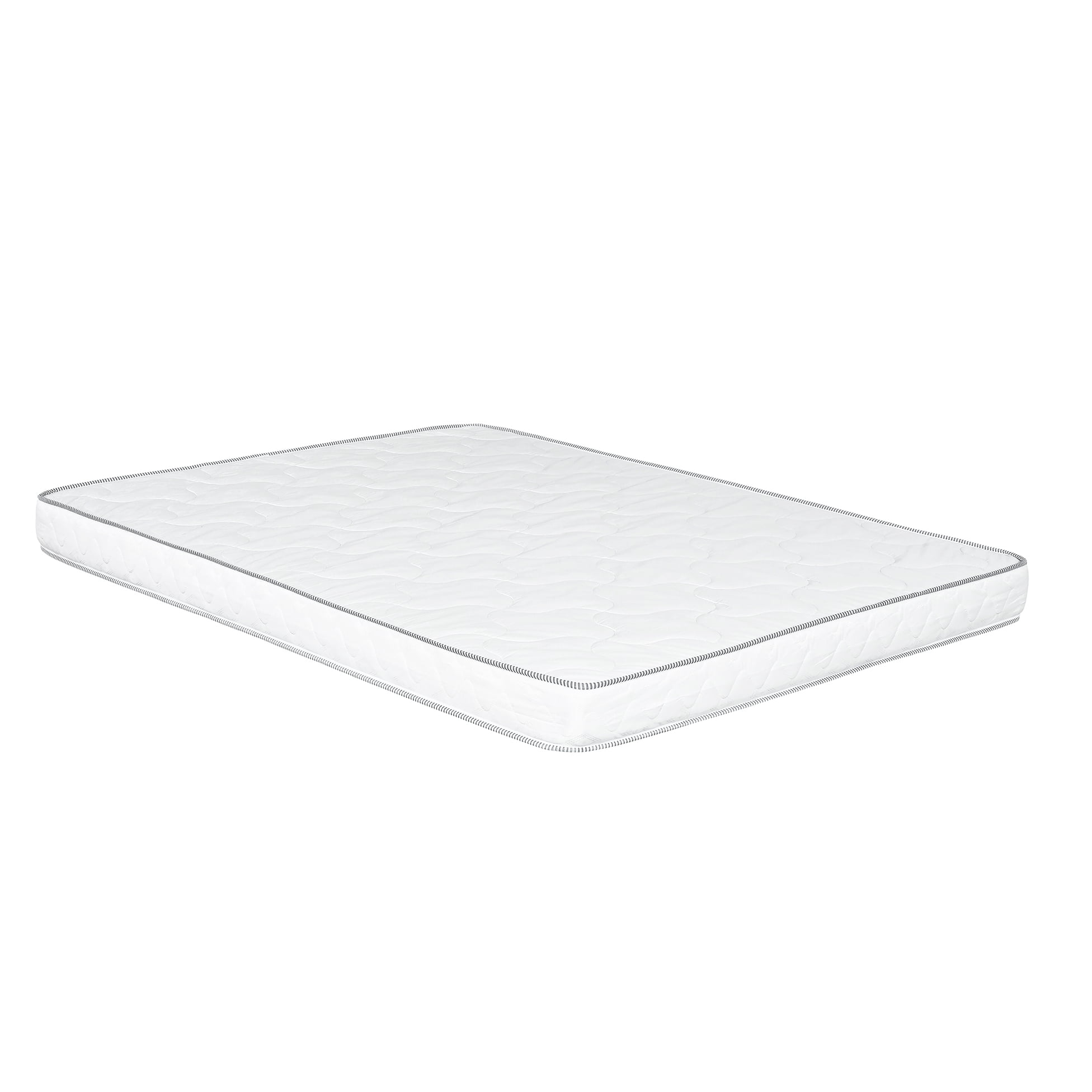 6 In. Reversible Foam Mattress, Full Size, White - Lightweight Core With Double Quilting, Provides Firmness And Durability, High For Lasting Support Comfort, Suits Various Bed Frames Size & Double