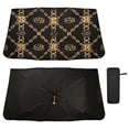 thumbnail image 2 of BZSMCE Foldable Car Windshield Sunshade Umbrella-Gilded Chain Tapestry Pattern, 2 of 7