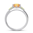 thumbnail image 4 of Diamond-Capitals 2.15 Carat Round Cut Citrine & Peridot Gemstone Luxurious Engagement Ring for her Solid 18K White Gold Size 9.5, 4 of 7