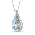 thumbnail image 4 of JewelersClub Silver Necklaces for Women –Silver Necklace for Women .925 Sterling Silver – Sky Blue Topaz Necklace Centerpiece, White Diamond Accents – Hypoallergenic Pendant, 4 of 4