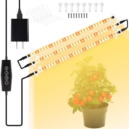 

LED Plant Light Strip Timing USB Plant Light Strip Adhesive Plant Fill Light Strip with Sealing Waterproof Energy Saving Five Gears Brightness for Plant