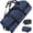 Blue, variant on ZJQYDS 45/80/100L Carry-On Rolling Duffel Bag with Wheels, Medium Durable Travel Duffle w/Toiletry Bag, Packable, Foldable with Shoulder Straps- Use as Luggage or Backpack, Men/Women (Black)
