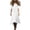 White, variant on Womens Cotton Linen Midi Dress Half Sleeve Round Neck Tunic Dress Summer Solid Color Pleated Casual Dresses White XL