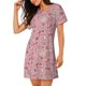 thumbnail image 2 of Balery Cute Love Camisón de manga corta con cuello redondo para mujer, cómodo y elegante., 2 of 6