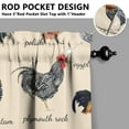 thumbnail image 5 of Kitchen Curtains 36 Inch Short - 3 Panel Set with Cute Farmhouse Egg & Chicken Print, Rod Pocket Window Curtain, 100% Polyester for Rustic Coop, Farm Kitchen, Easy Wash, 5 of 6