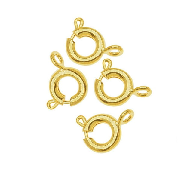 22K Gold Plated Spring Ring Clasps 6mm (50)