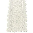 thumbnail image 2 of KEPSWET Chemin de Table en Dentelle Crochetée Fait Main Coton Beige Rectangle Table Basse Décoration (14x60 Pouces), 2 of 10