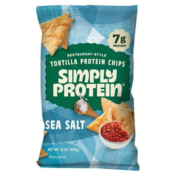 Simply Protein Restaurant-Style Sea Salt Tortilla Protein Chips, 15 oz.