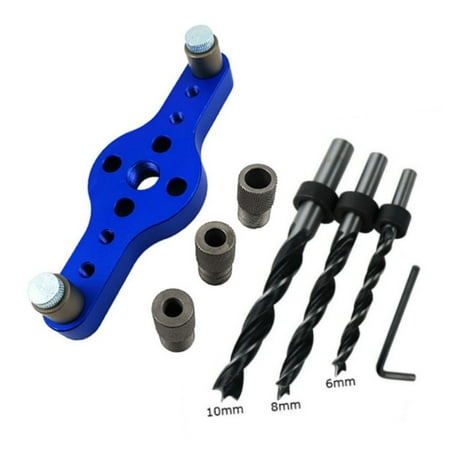 

GLFILL Alloy Vertical Pocket Hole Jig Woodworking 6/8/10Mm Drilling Locator Drill Guide