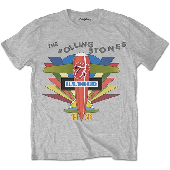 The Rolling Stones Unisex T-Shirt Retro US Tour 1975 (Small)