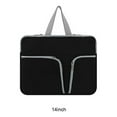 thumbnail image 6 of Linyer Laptop Sleeve Waterproof Computer Case Portable Bag Pocket Carrier Pouch Protector Reusable Compartments Business Storage Black 14inch, 6 of 8