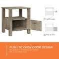 thumbnail image 4 of WAMPAT End Table with 1 Storage Drawer, Modern Side Table for Living Room, Vintage Grey Wood Nightstand Bedside Table for Bedroom, 4 of 7