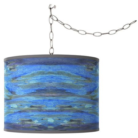

Giclee Glow Oceanside 13 1/2 Wide Modern Coastal Giclee Glow Plug-In Swag Pendant