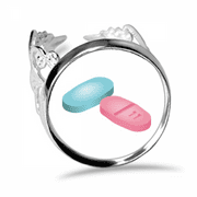 Health Care Products Pill Pattern Ring Adjustable Love Wedding Engagement