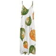 thumbnail image 4 of Autumn Harvest Maple Leaves Thanksgiving Sleeveless Dress Women's Luxury Party Dress Birthday Dresses for Women, 4 of 7