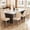 Beige 4 Chairs, variant on Morden Fort Mid-Century Farmhouse Dining Table for 2-4 People, Wooden Square 35.75" H Kitchen Counter Table with 42" Tabletop