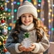 thumbnail image 5 of Mini adornos de cristal para árbol de Navidad, pequeño árbol de Navidad de cristal, casa de muñecas de Navidad, figuras de invierno en miniatura para manualidades, decoración de fiestas navideñas, 5 of 6
