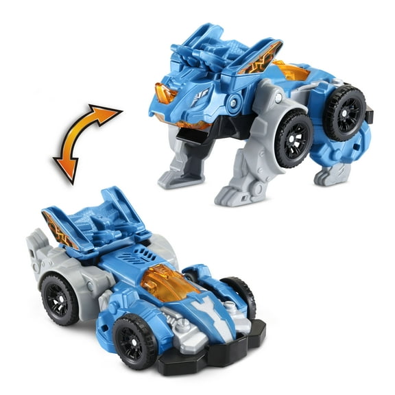 Vtech Switch & Go Triceratops Race Car with Single Button Vehicle Transformation for Toddlers