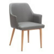 Wisom Dining Chair Gray Dining Chair, Modern Style, Comfy and durable 40% polyethylene + 30% polyurethane + 30% polyester fabric, Plywood, Indoor Dining