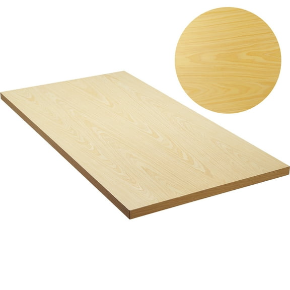 KFFKFF Maple Desk Surface, Supports 330 lb, Dimensions 59.1" x 29.5" x 1.5", Fits Electric Adjustable Desk Frames, Rectangular, Durable Single Maple Piece for Office & Home Use