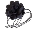 thumbnail image 1 of Flower Choker Necklace, Flower Choker, Gothic, Adjustable Charm, Clavicle Chain, black, 1 of 9