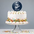 thumbnail image 4 of Acrylic I Love My Marine USMC White on Blue Officially Licensed Cake Topper Party Decoration for Wedding Anniversary Birthday Graduation, 4 of 7