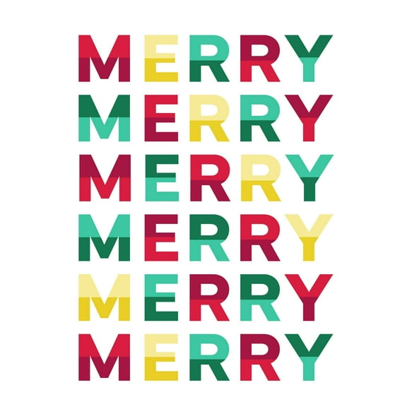 Hallmark Business Bulk Merry Christmas Appreciation Cards (Colorful Merry), 25 Pack