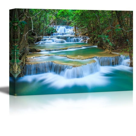 wall26 - Deep Forest Waterfall in Thailand - Canvas Art Wall Decor -