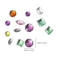 thumbnail image 2 of HONMEET 100Ud Diamantes De Imitación Para DIY Con Estrás Coloridos Y, 2 of 7