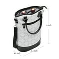 thumbnail image 2 of Tirrinia Wine Bag Portable Gift Tote,PU Leather Leakproof Insulated Wine Bottle Carrying Cooler Carrier with Fixed Compartment for Travel,Picnic,Party,Great Gift for Wine Lover,White, 2 of 7