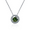 Green, variant on 1 to 2 ct D Color VVS1 Moissanite Necklaces, Round Cut Yellow/Blue/Pink Diamond Necklaces, 925 Sterling Silver Pendant Necklace for Women with Certificate