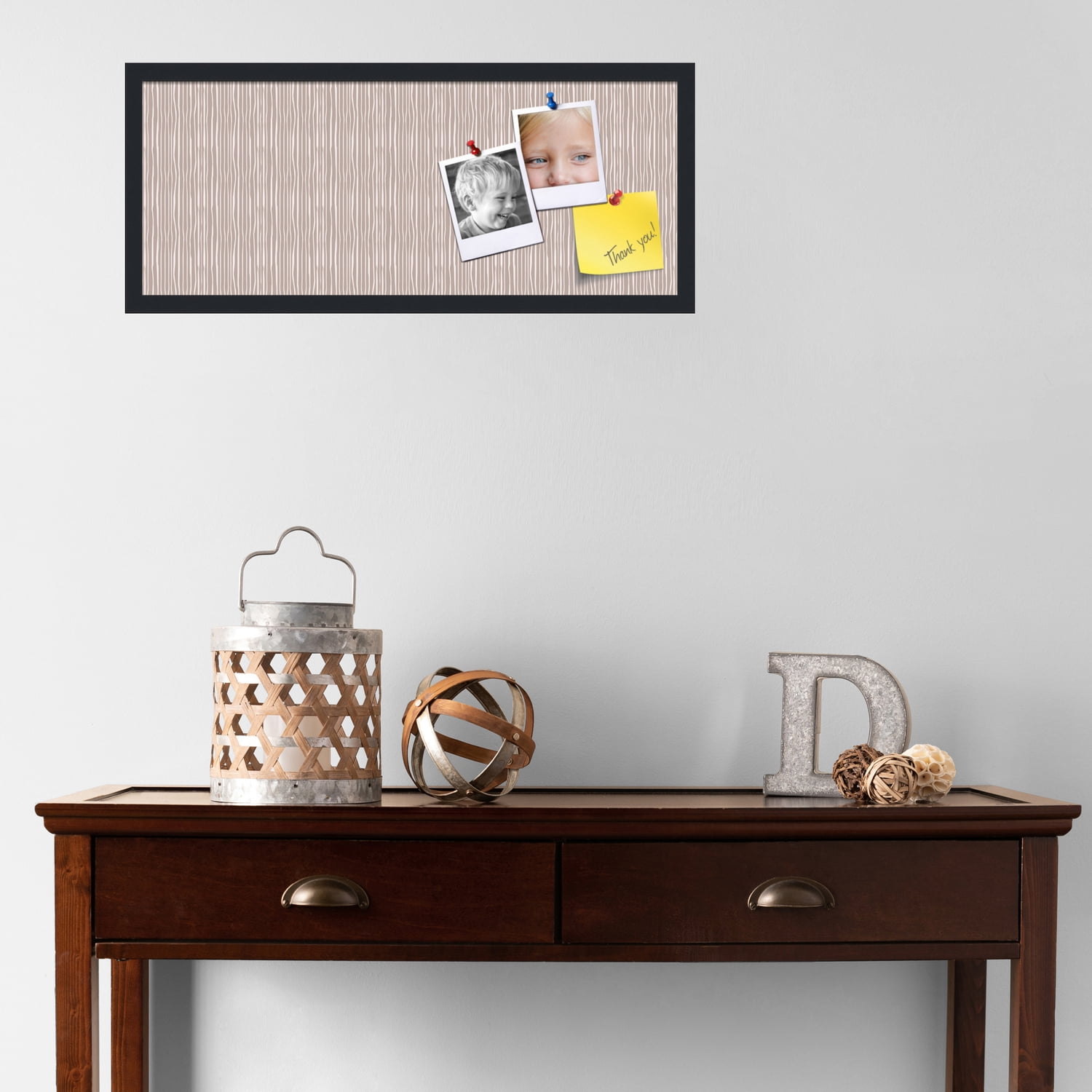 PinPix 30x12 Custom Cork Bulletin Board  Poster Board Has a Fabric Style Canvas Finish, Framed in Other, by ArtToFrames (PinPix-604)