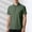 #Army Green, variant on Men's Solid Color Ice-Silk Seamless Sweat-wicking Elastic Short Sleeve Turndown Collar Shirt,Blue,Big and Tall Men XL