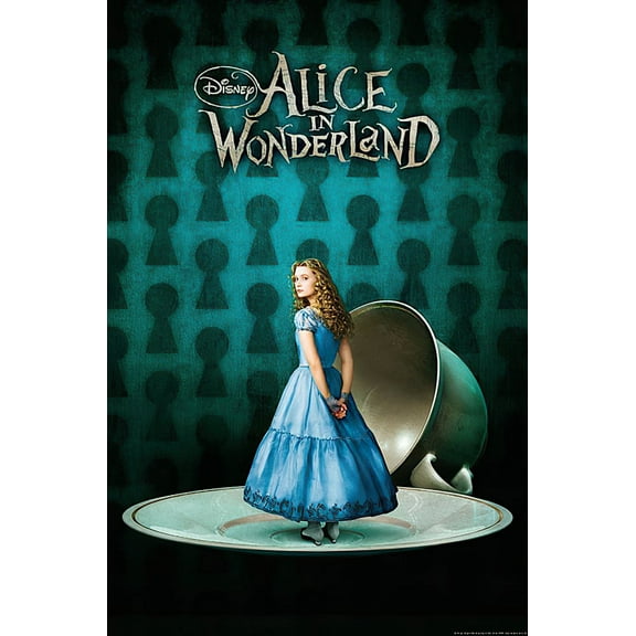 Alice In Wonderland - Movie Poster / Print (Alice / Tea Cup) (Size: 27" X 39")