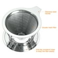 thumbnail image 4 of Uxcell Pour Over Coffee Dripper 300 Mesh 100mm Diameter Cone Reusable Filter Maker with Bracket for 1-2 cup, 4 of 6