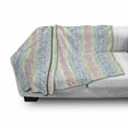 thumbnail image 3 of Geometric Soft Flannel Fleece Blanket, Abstract Watercolor Effect Rainbow Color Transition Theme Dots in Various Sizes, Cozy Plush for Indoor and Outdoor Use, 70" x 90", Multicolor, by Ambesonne, 3 of 6
