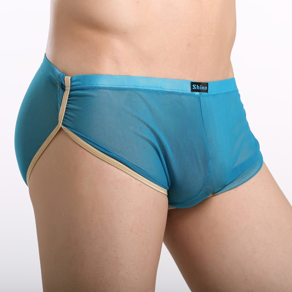 New Fashion Men Sexy Mesh Underpant Soft Brief Breathable Sports Underwear