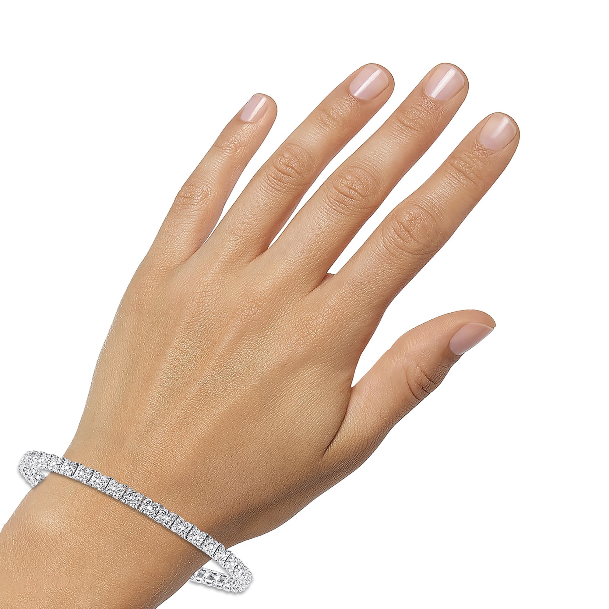 Brilliance Fine Jewelry 4-1/4 Carat Lab Grown Diamond Women Tennis Bracelet in 925 Sterling Silver