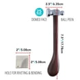 thumbnail image 2 of The Beadsmith Chasing Hammer & Bench Block – Wire Elements – Two-Sided Hammer, 7.5”, Wood Handle – 2” Steel Block with Hole for Riveting & Bending – Tools for Metalworking, Stamping & Jewelry Making, 2 of 7