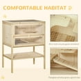 thumbnail image 5 of 3-Tier Wooden Hamster Cage with Openable Top, Door, Shelf, Natural Wood, 5 of 9