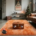 thumbnail image 2 of Jakolive 6x9 ft Tie-Dye Orange Fluffy Rug from Solid Shag Line，Ultra-Plush Area Rug Perfect for Kid's Rooms, Cloakrooms. Crafted for Snug Underfoot Feel & Stylish Room Accents, 2 of 8
