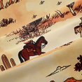 thumbnail image 4 of Manfei Western Windmill Cattle Shower Curtain 72Wx72L,Southwestern Cowboy Bathroom Curtain,Cream Brown, 4 of 6