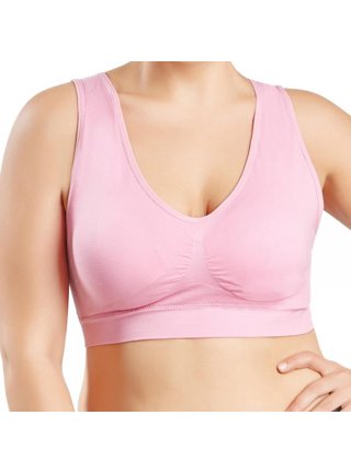 Women's Wirefree Bra Plus Size Soft Cup Bras Seamless Front Closure Sports  Bra Comfortable Breathable Base Bra Underwear 