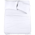 thumbnail image 1 of Juego de sábanas Utopia Bedding Queen de microfibra cepillada, color blanco, 1 of 7